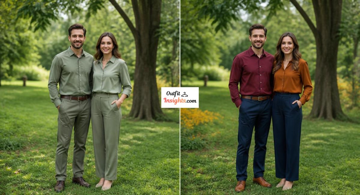 what colors do not photograph well comparison showing clothing that matches the background versus contrasting outfit colors