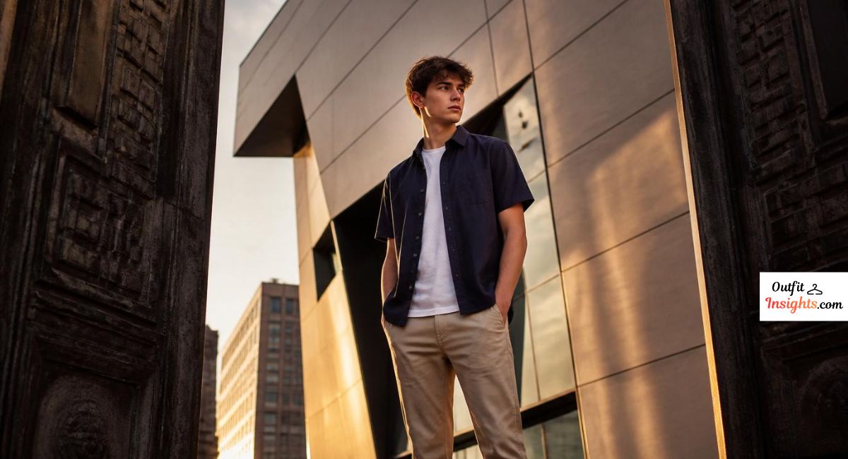 Men senior picture ideas featuring creative framing and dramatic perspective for unique senior portraits.